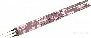 Набор из 3-х кистей-страйперов для дизайна ногтей MASURA, розовый мрамор