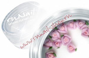 ruNail 3DSA001 3d Flower C (Пластиковые цветы) в пласт. банке